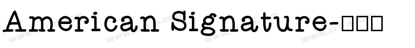 American Signature字体转换
